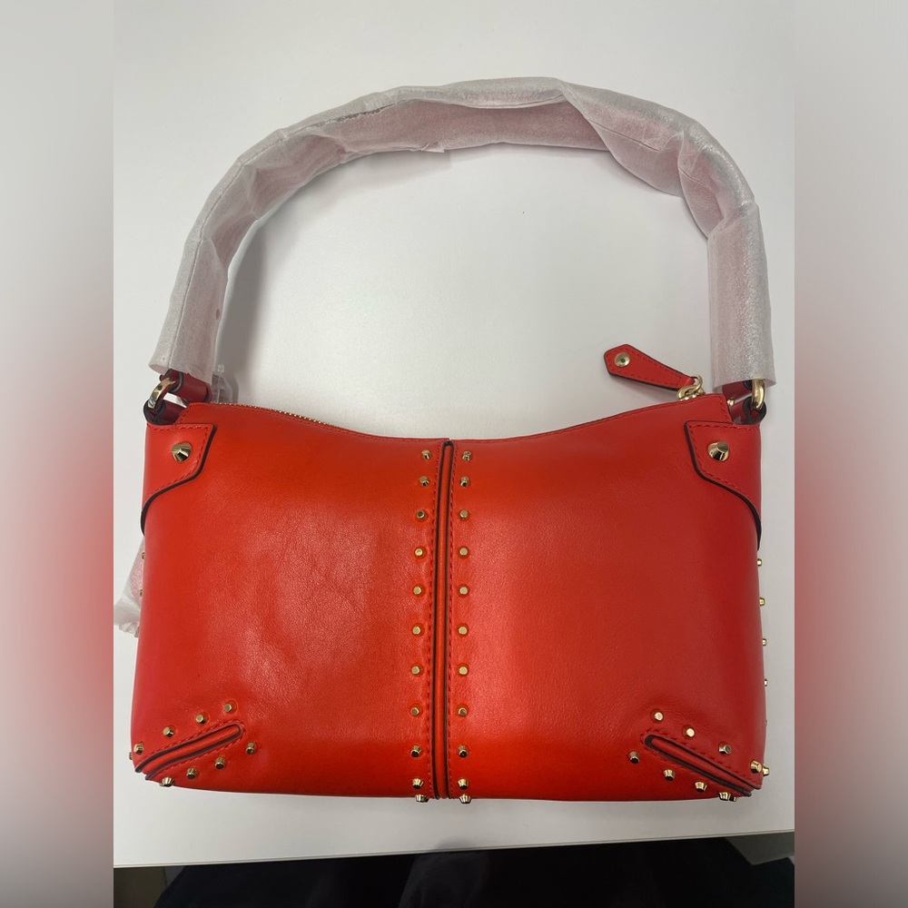 Michael Kors Astor Large Studded Leather Shoulder Bag
